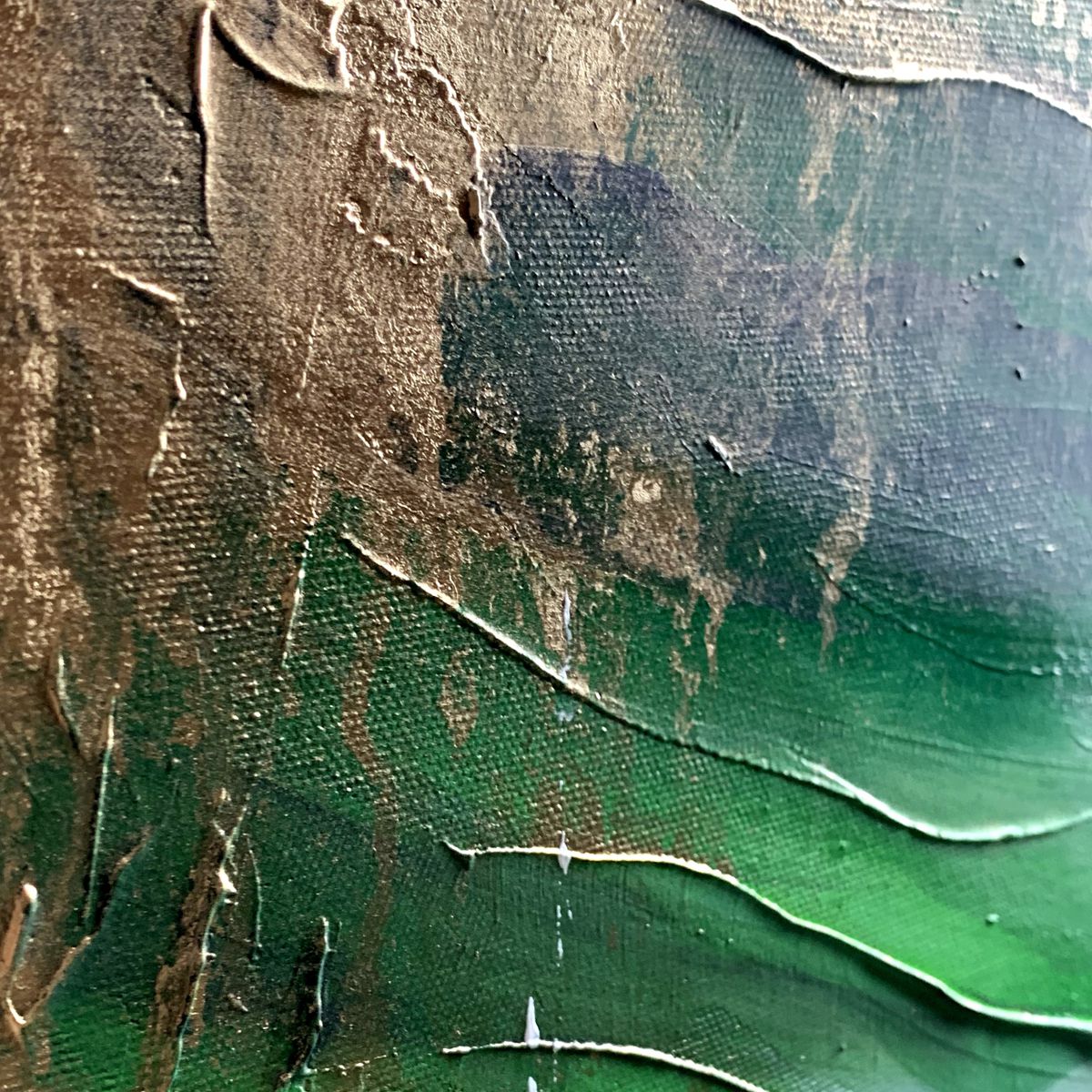 Zielony obraz w ramie 2049Z "Zielone miasto" 100x90cm