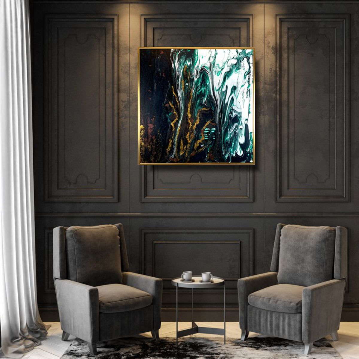 Obraz do mieszkania 2060Z "Jedwabny szal" 80x80cm