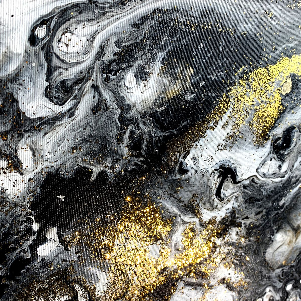 Współczesna abstrakcja pouring 2087Z "Marmur" 90x90cm