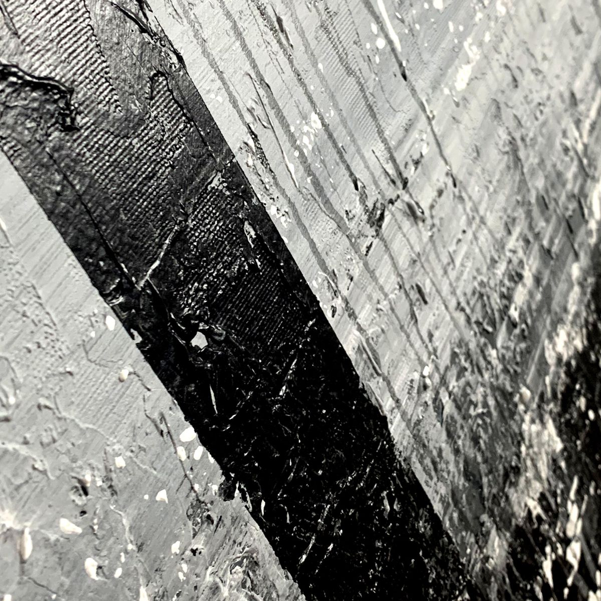 Szary obraz abstrakcja 2096Z "Przemysłowy pejzaż" 140x140cm