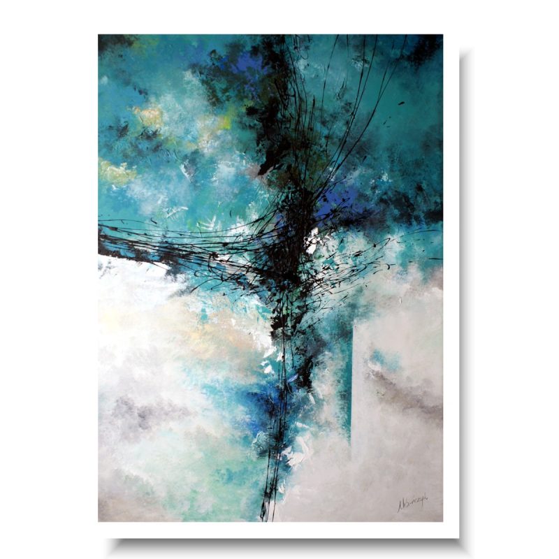 Duży turkusowy obraz, obrazy, obrazy na płótnie, obrazy abstrakcyjne, nowoczesne obrazy, obraz do kuchni