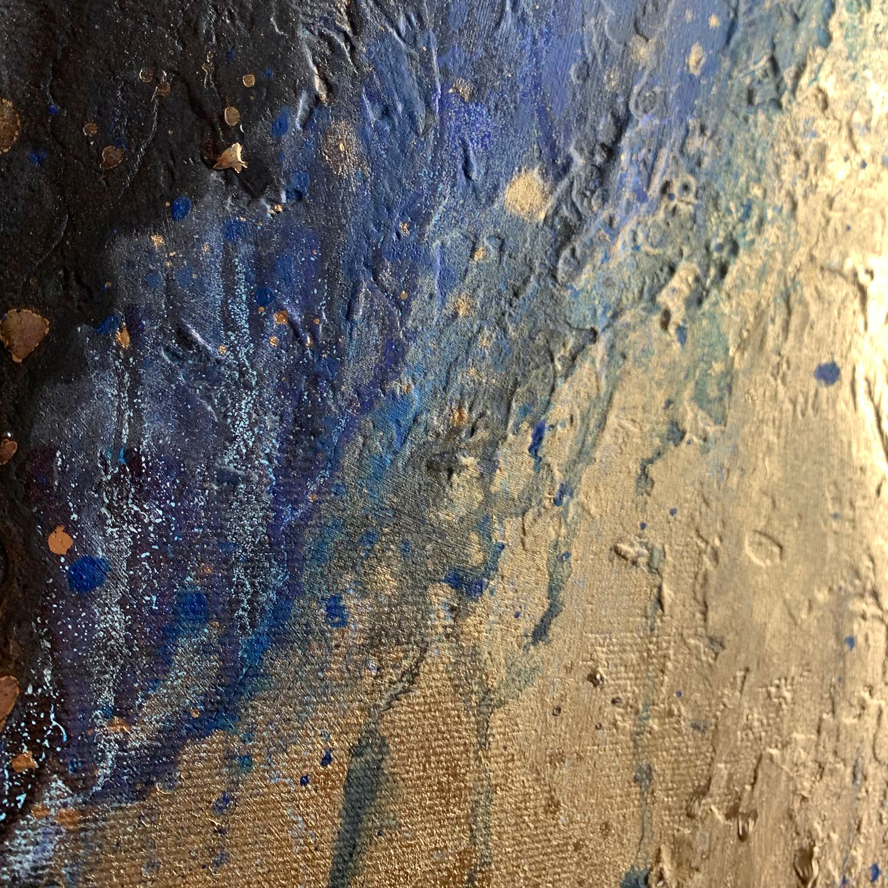 Elegancki granatowy obraz 2019Z "Burza piaskowa" 100x70cm