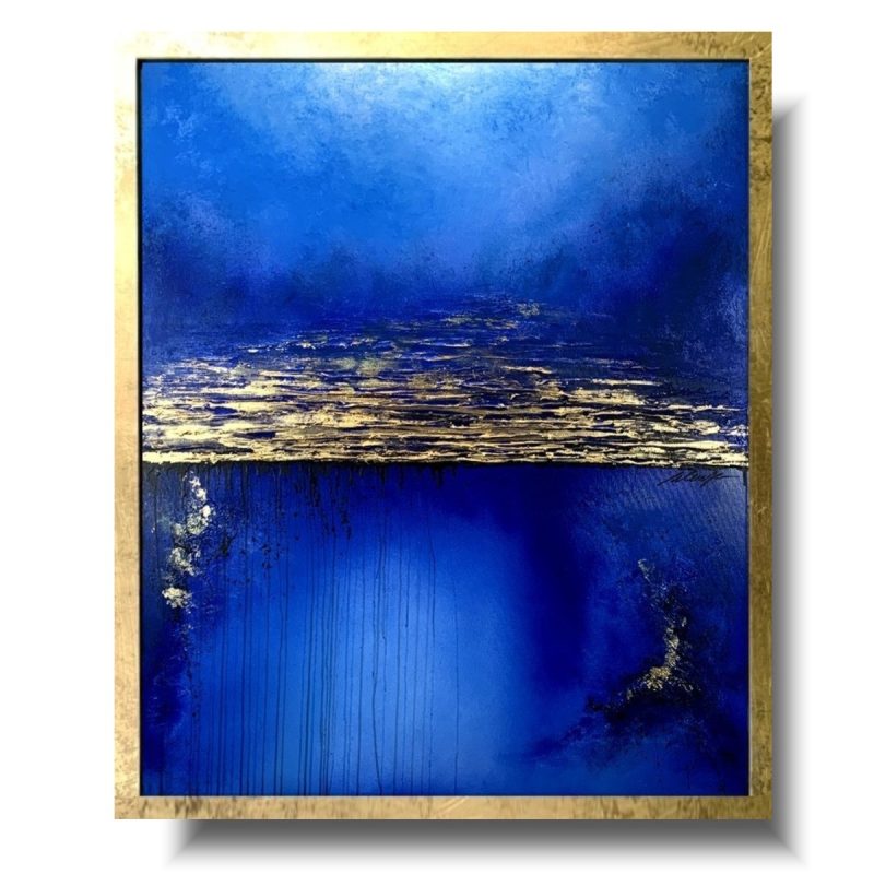 Duży granatowy obraz, obrazy abstrakcyjne, duże obrazy, nowoczesne obrazy, obrazy do salonu