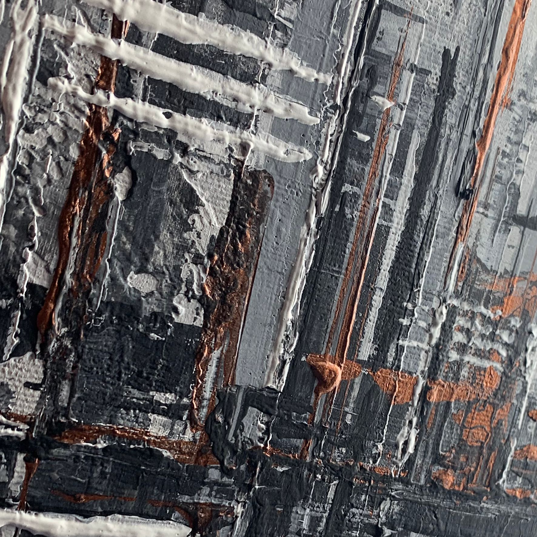 Obraz na płótnie 2242Z "Miedziana metropolia" 70x70cm