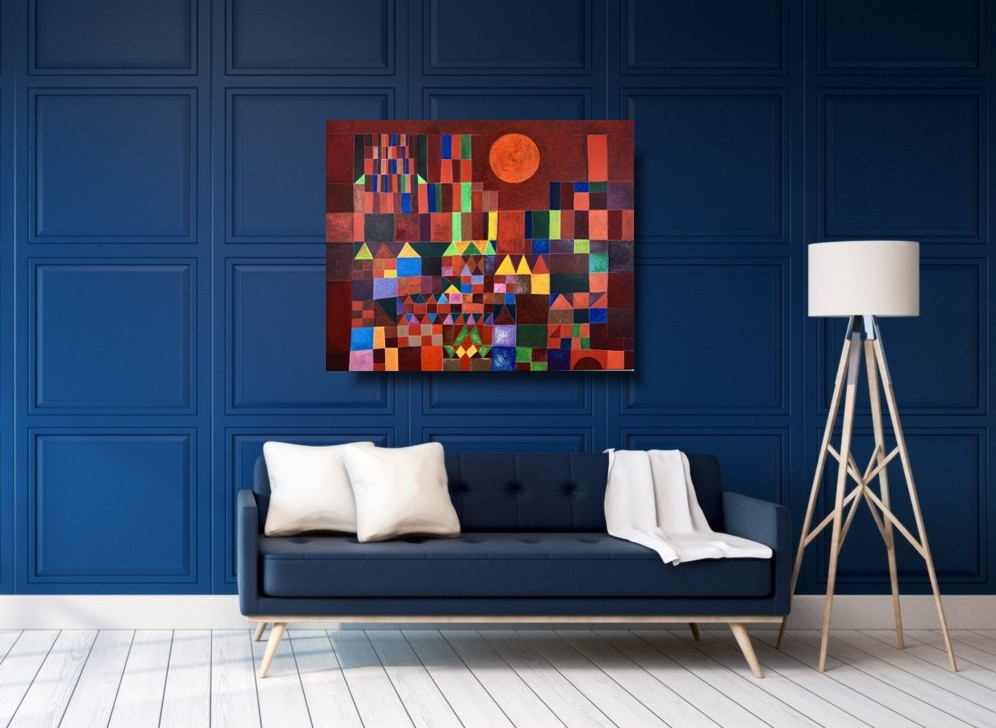 Obraz malowany reprodukcja 2217Z “Castle and sun” 110x90cm