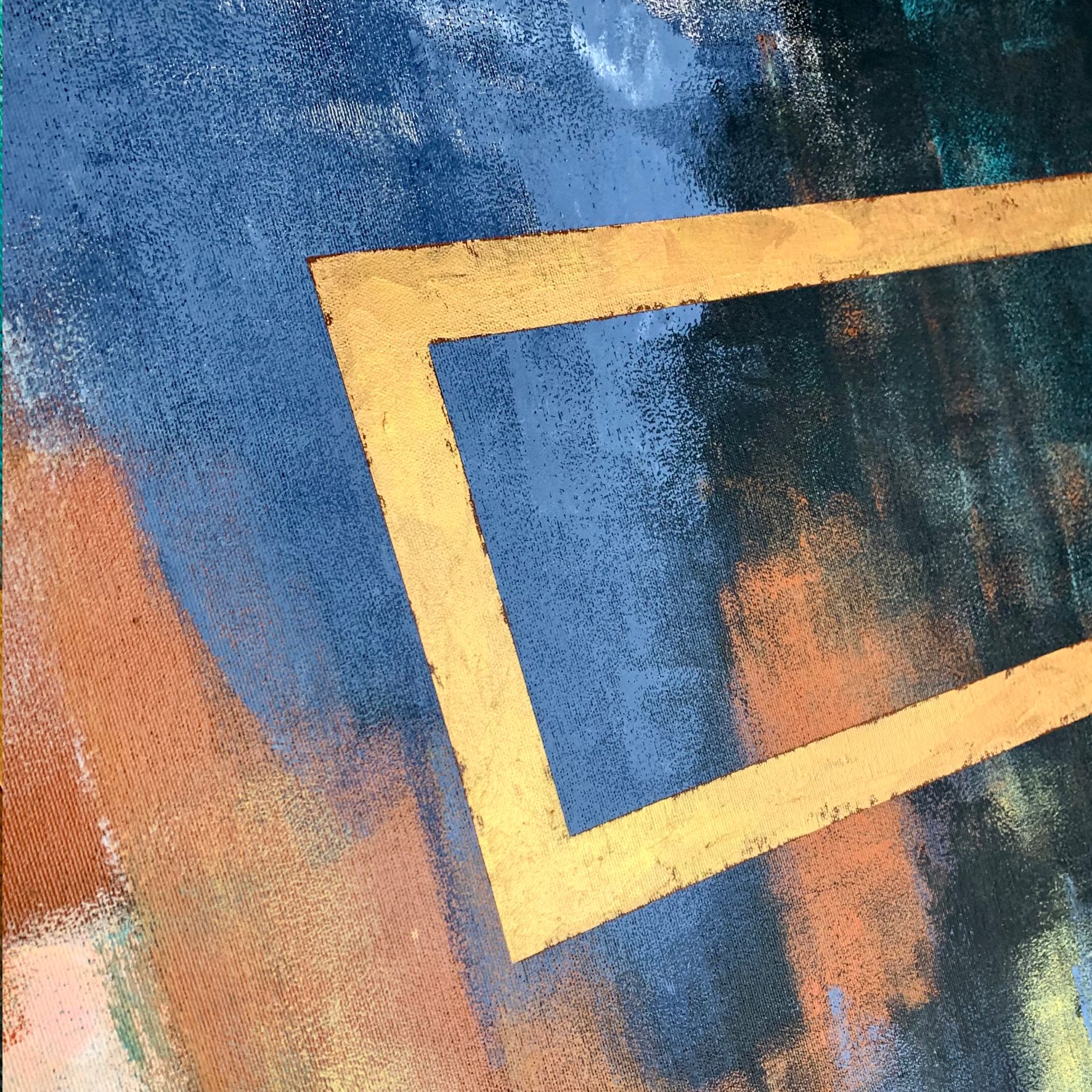 Obraz geometryczny malowany na płótnie 2282Z “Geometria” 100x140cm