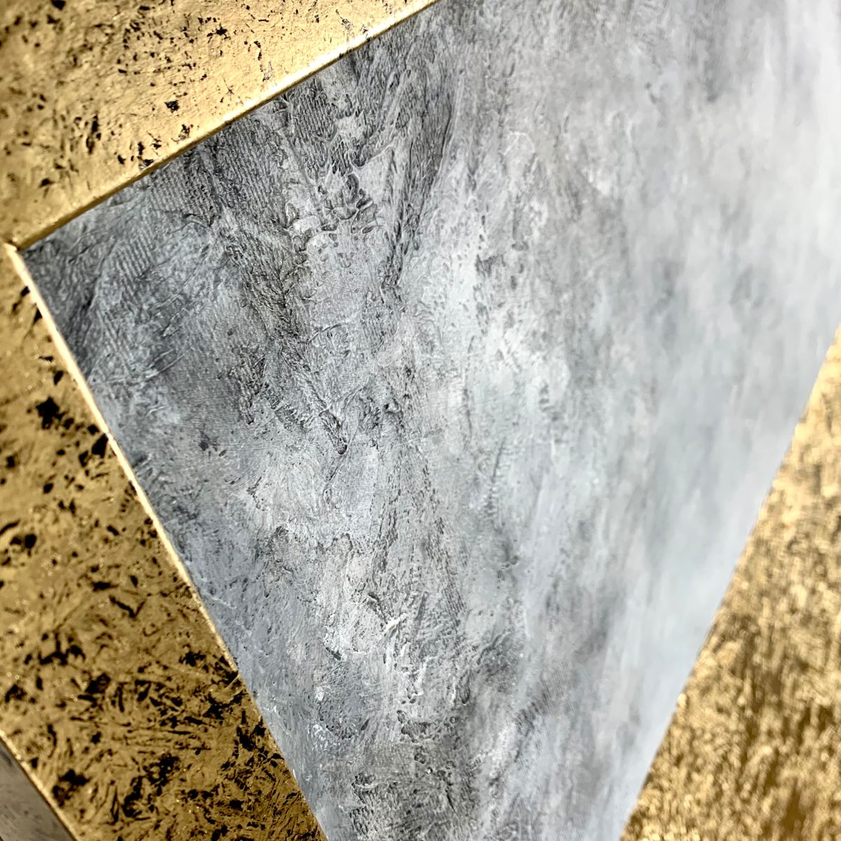 Obraz ręcznie malowany na płótnie 2194Z ” Złote figury” 100x100cm