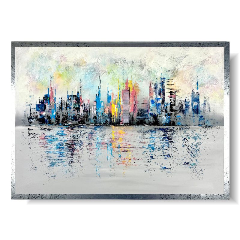 Szary obraz abstrakcja kolorowy abstrakcyjny widok miasta