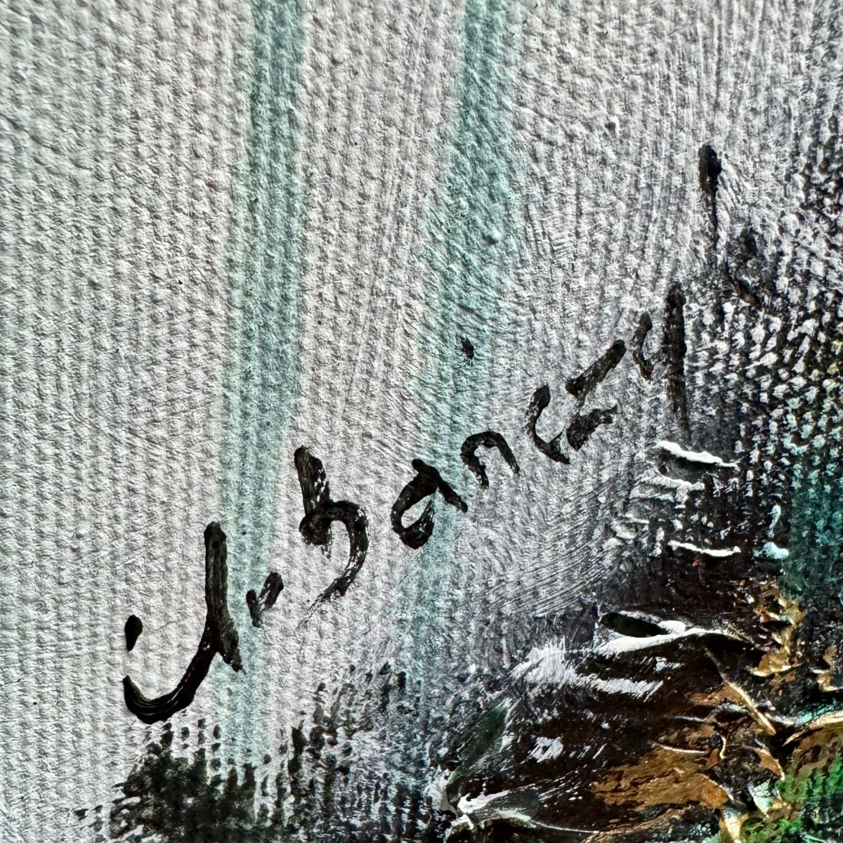 Duża abstrakcja w ramie 2067Z "Wakacyjny azyl" 160x60cm