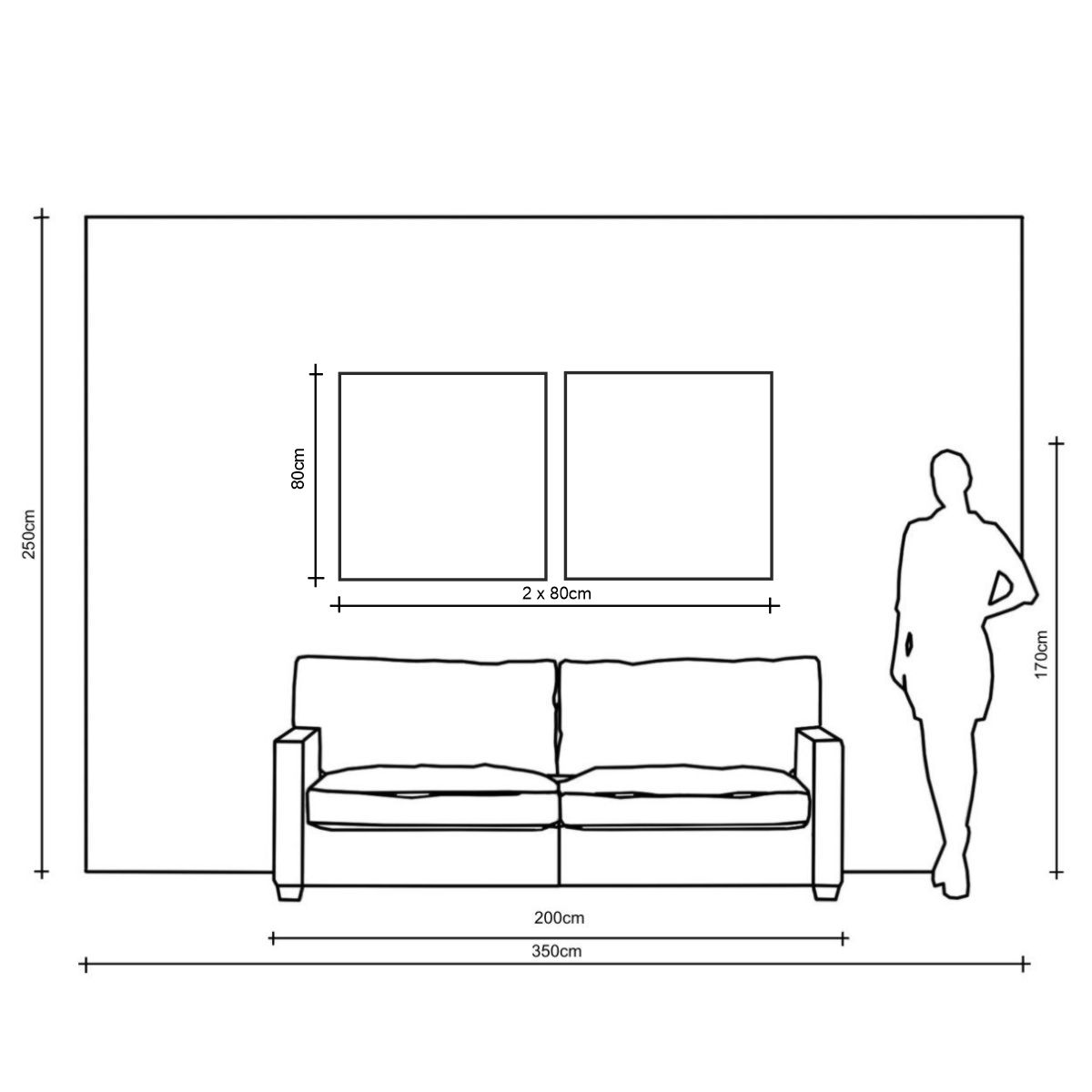 Obraz kolorowa abstrakcja 2306Z “Kolorowe zawirowanie” 2 x 80x80cm