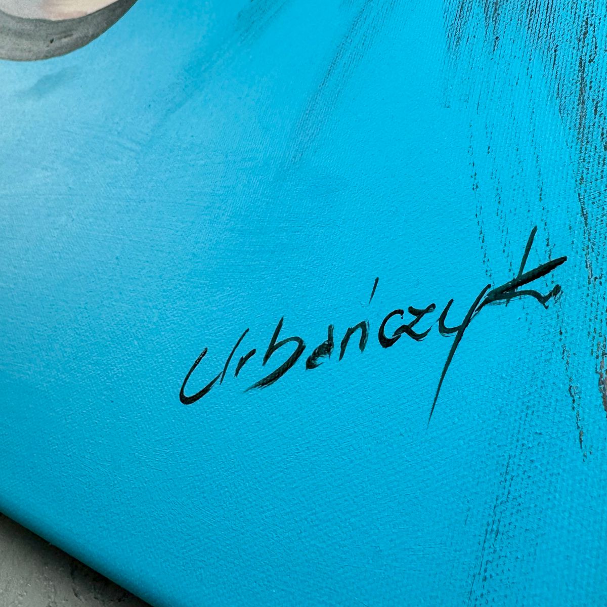 Obraz ręcznie malowany portret 2325Z “Pełna emocji” 100x100cm