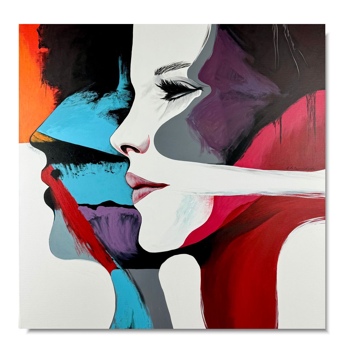 obraz ręcznie malowany portret, nowoczesny portret, obrazy do salonu, obrazy nowoczesne, obrazy na prezent, obrazy do biura, obraz na płótnie