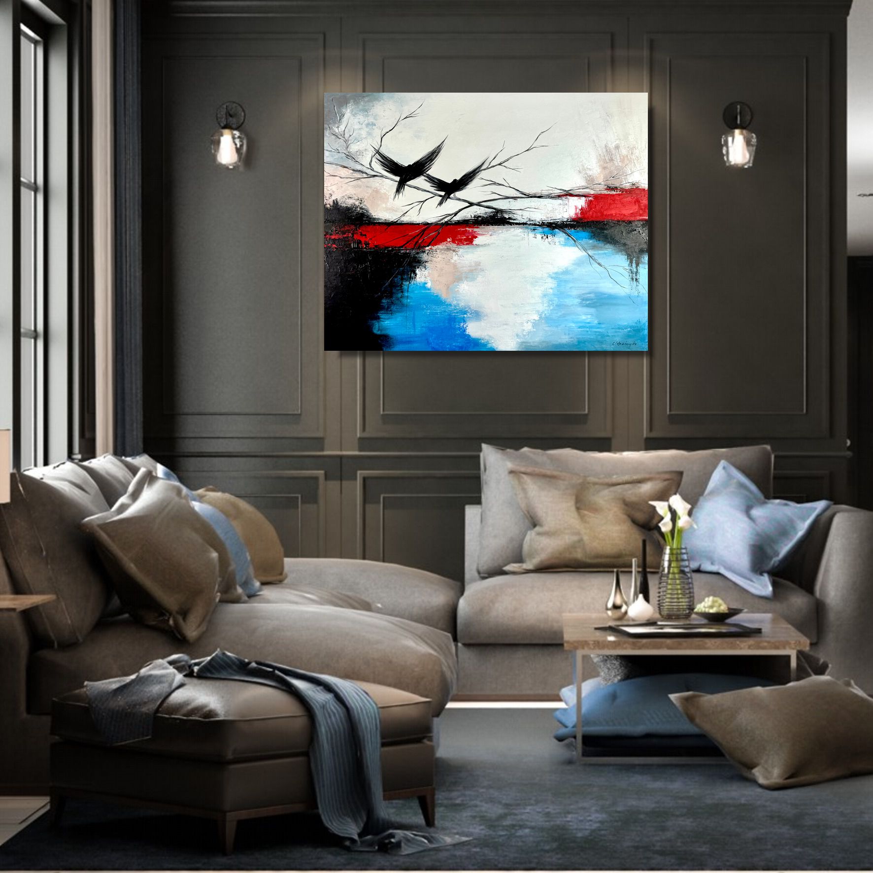 Pejzaż obraz malowany na płótnie, nowoczesne obrazy, obrazy do domu, obrazy do firmy, obrazy na płótnie, obrazy na zamówienie