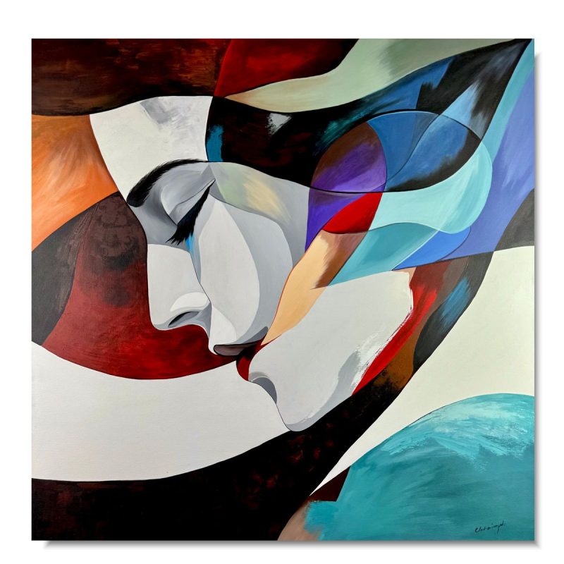 obraz ręcznie malowany portret, kolorowy portret, duży obraz, obrazy na płótnie, obrazy do salonu, obrazy do sypialni, nowoczesne obrazy