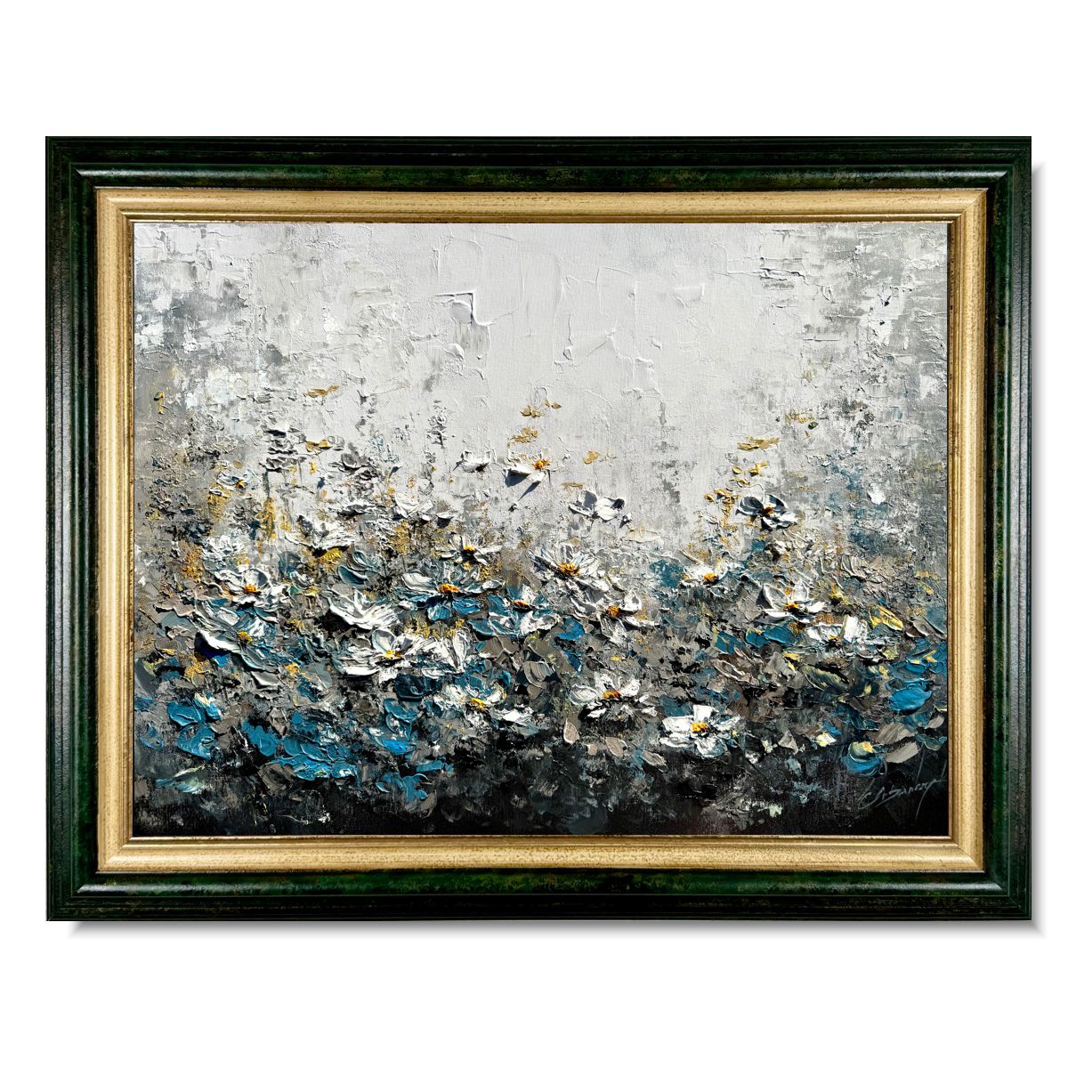 obraz z kwiatami na płótnie, klasyczny obraz, elegancki obraz, obrazy ręcznie malowane