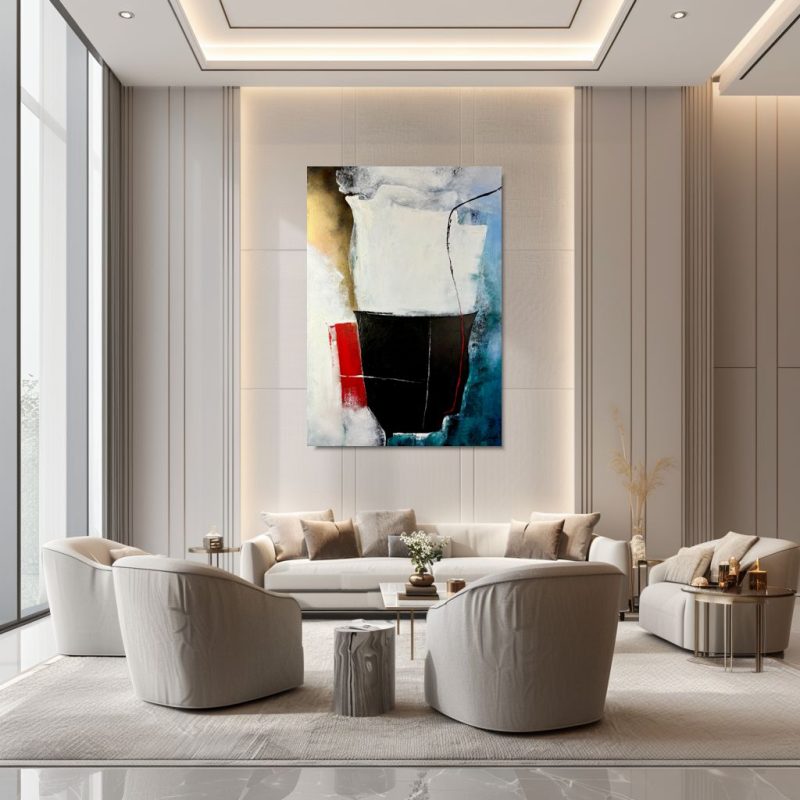 nowoczesna abstrakcja obraz na płótnie do salonu