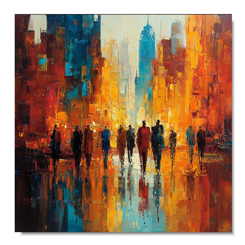 obraz abstrakcja nowoczesne miasto wydruk na płótnie